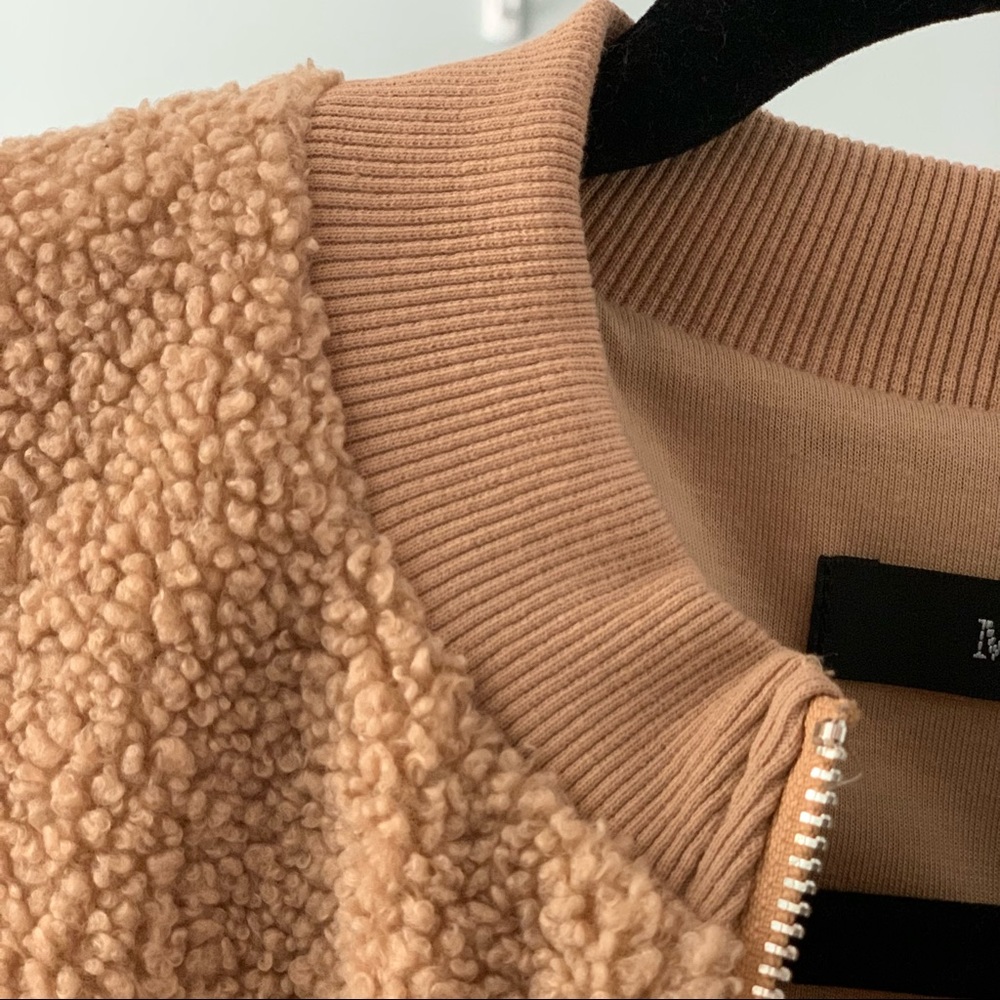 Camel Brown Sherpa Zip Up Jacket - Picture 4 of 4